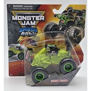 Spin Master Monster Jam Grave Digger Smash Bash Truck Series Green Black‎ New